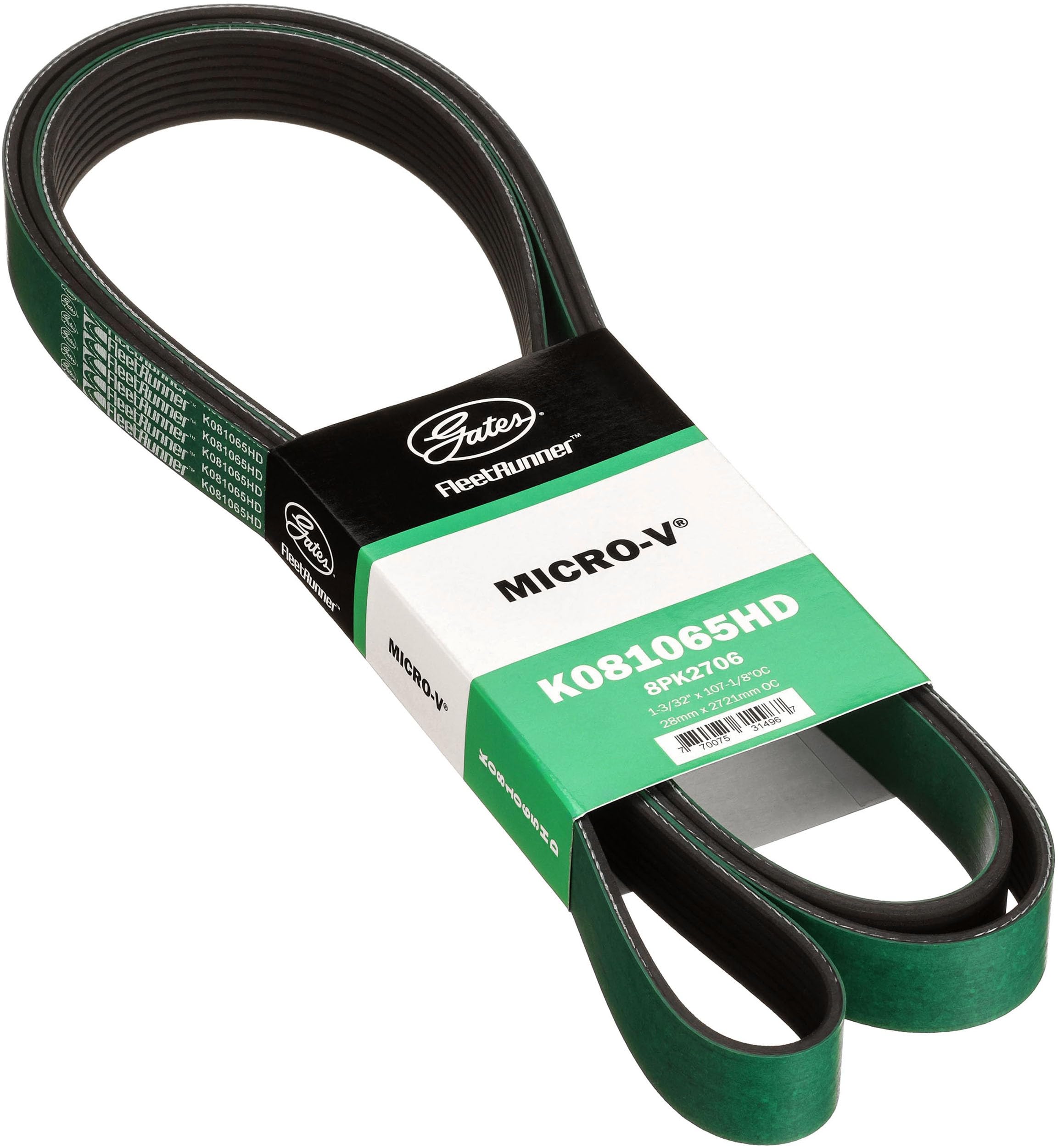 Amazon.com: Gates K081065HD FleetRunner Micro-V Serpentine Drive